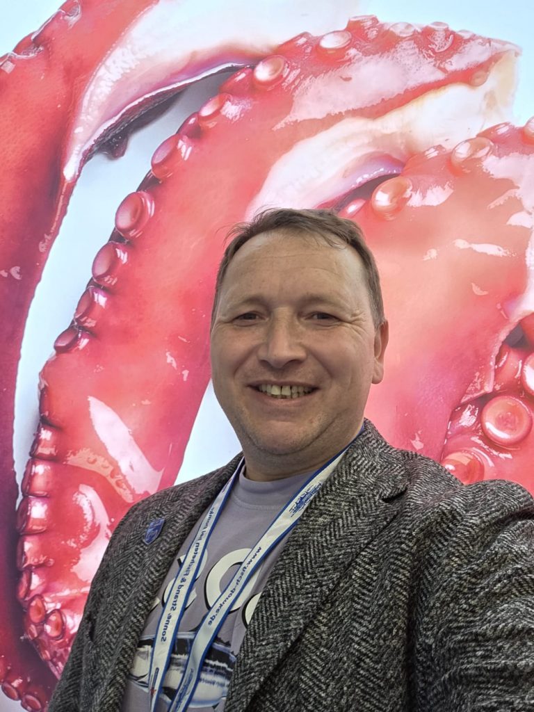 Andre Domke auf Seafood Expo Global in Barcelona